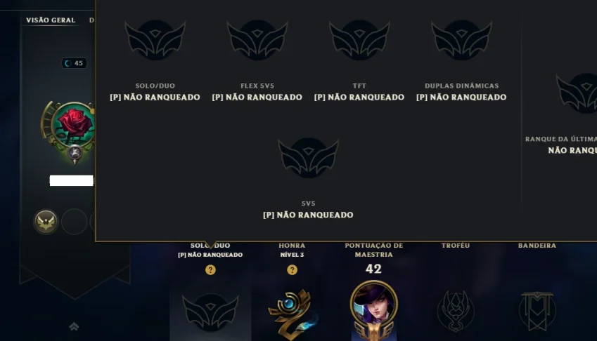 Unranked com 35 Champs e 50 Skins ( MONO ADC )