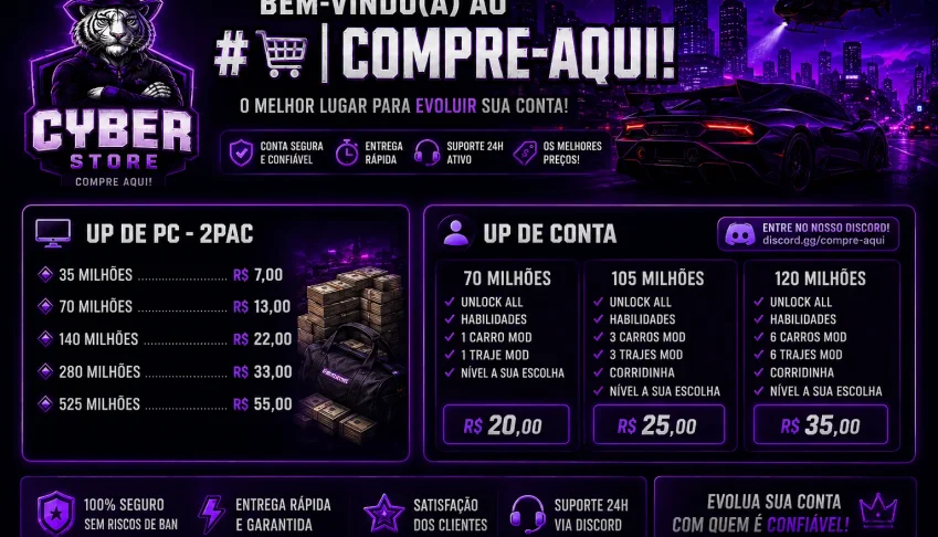 GTA V PC Enhanced - Up de Contas Completo / Dinheiro / Desbl
