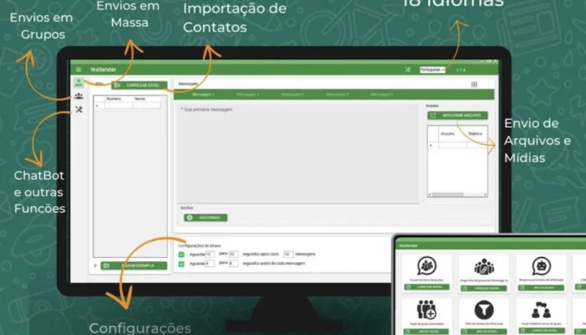 Wasender + Gerador De Licenças - Versão 3.5 - Atualizado