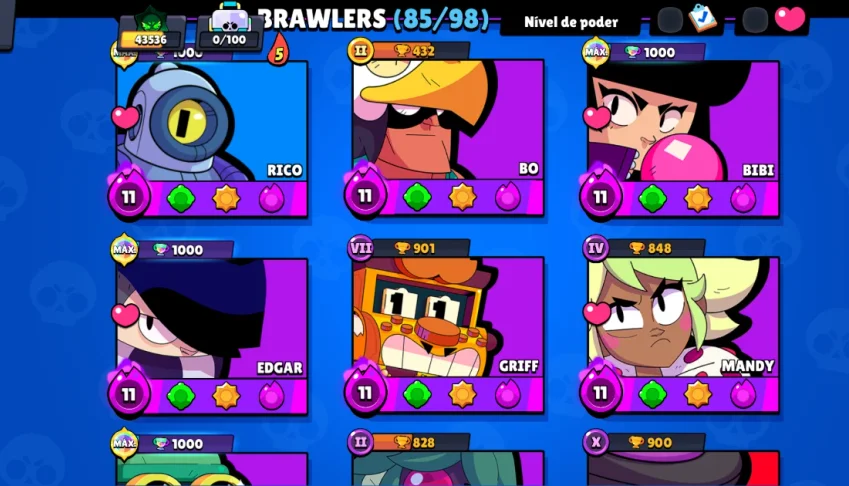 Conta de brawl stars