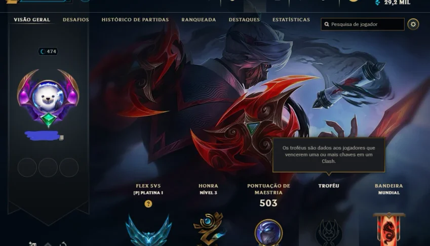 Venda de conta league of legends.para vender logo