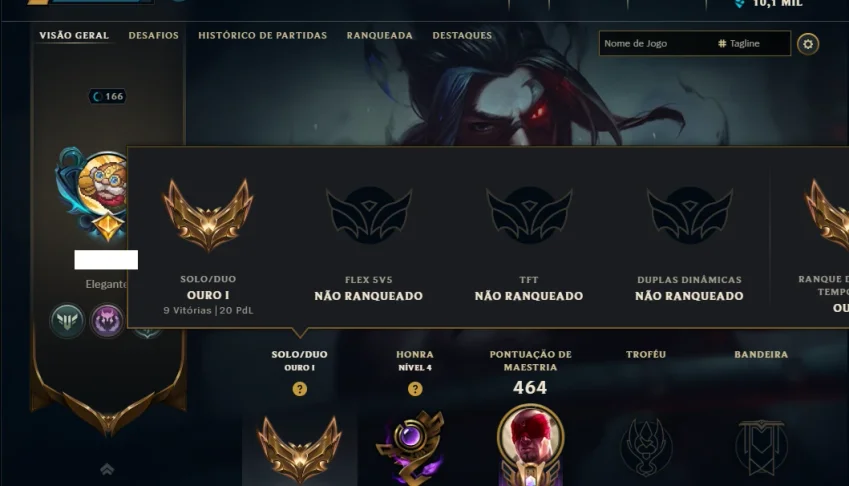 Ouro 1 com TODOS os Champs e 228 Skins ( JG / MID / ADC )