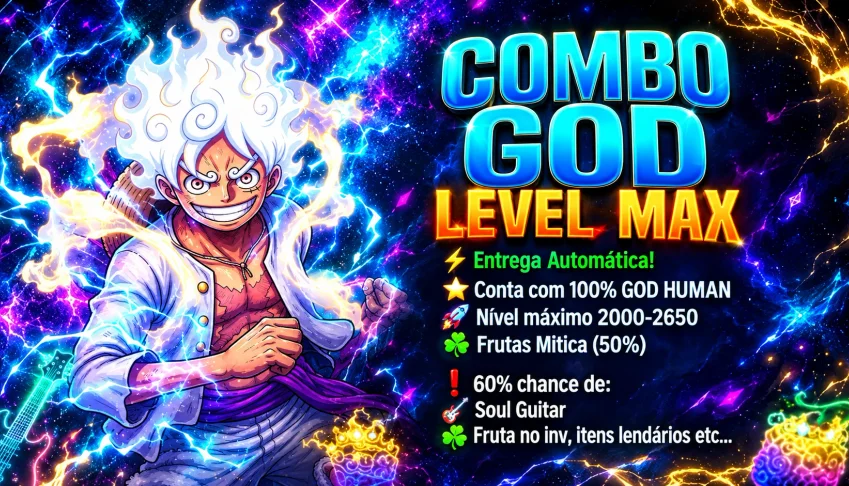 👑Contas Blox Fruits - Godhuman + Level Max / Cdk /
