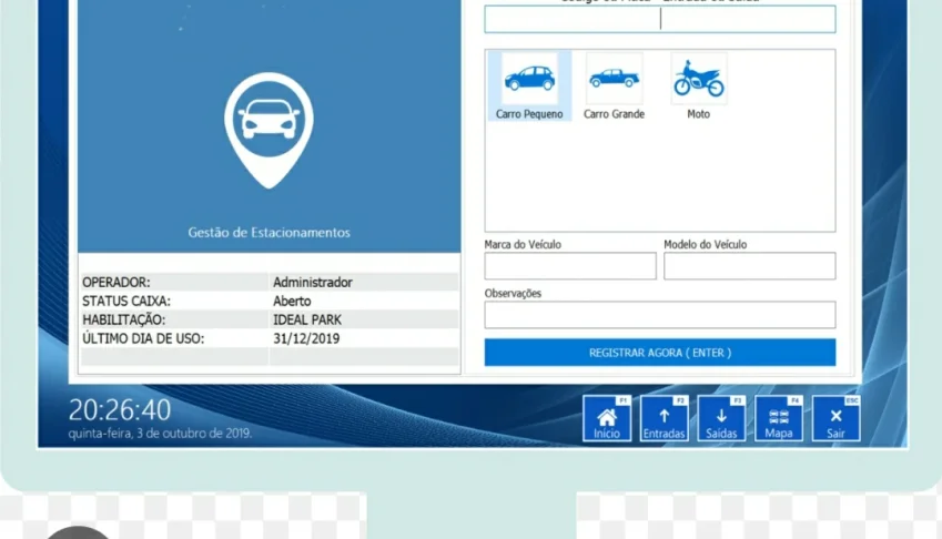 Siatema para estacionamento