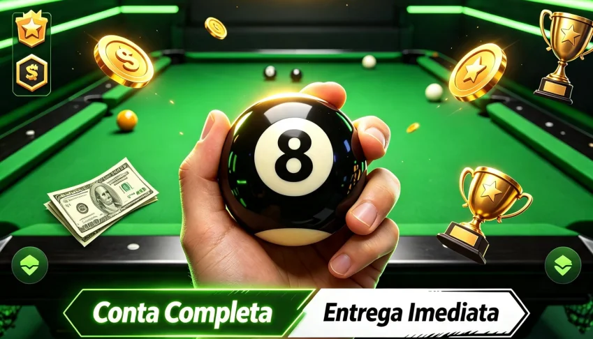 Conta 8 Ball Pool — Nível alto / Itens raros