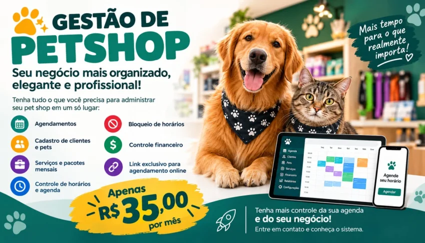 🐾✨ Gestão De Petshop