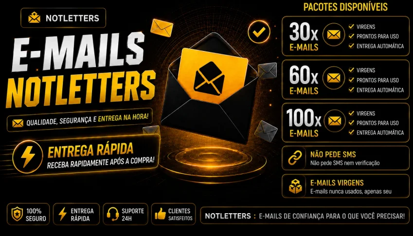 E-Mails .Com | Prontos Para Uso | Nao Pede Sms