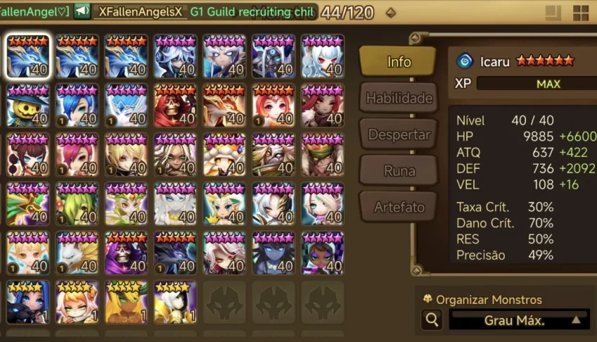 Conta Summoners war
