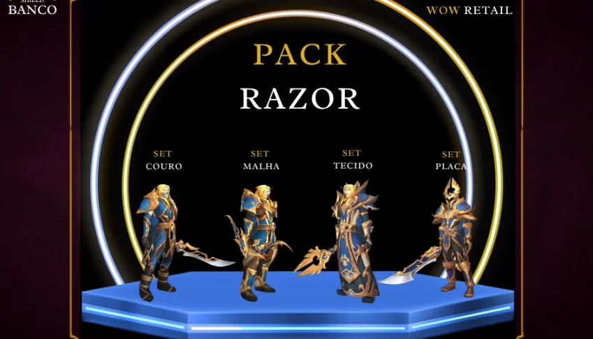 World of Warcraft - PACK Transmogs de armadura (4 Conjuntos)