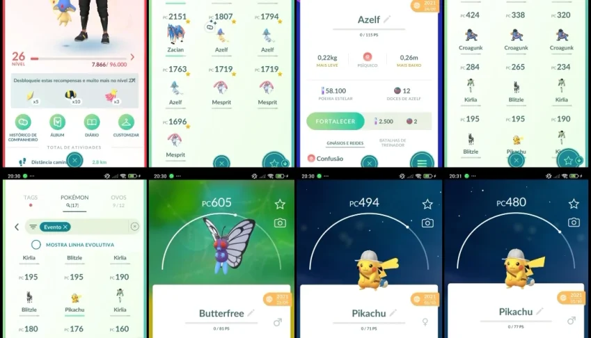 LVL 26 | 10 Lendários | 17 Pokémon com Vestes | 1 ShinyT893