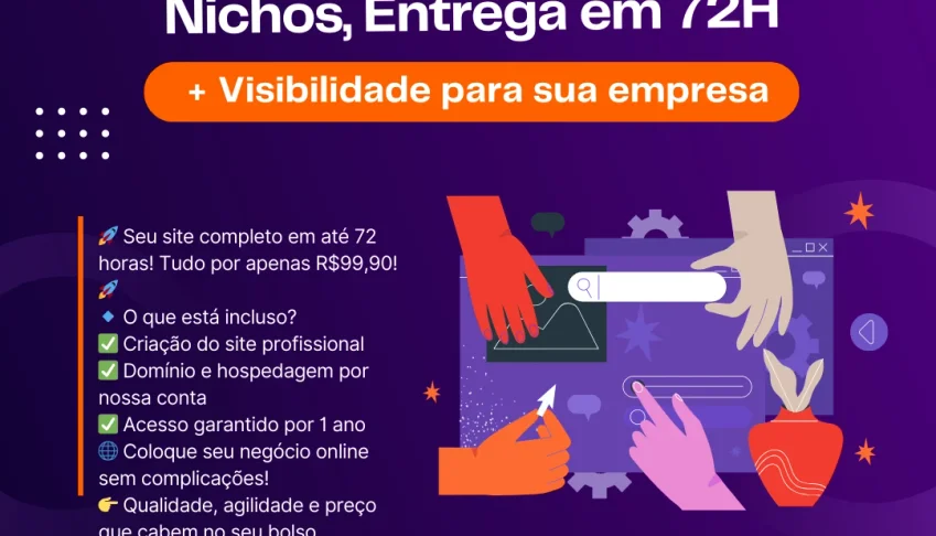 Criamos o Seu Site em Até 72 H Dominio + Hospedagem Anual