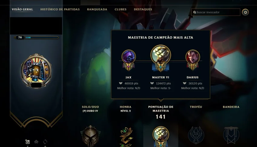 Conta League of Legends