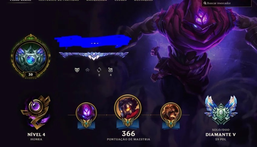 Diamante 5 com 91 Champions e 350 Reais em Skins!