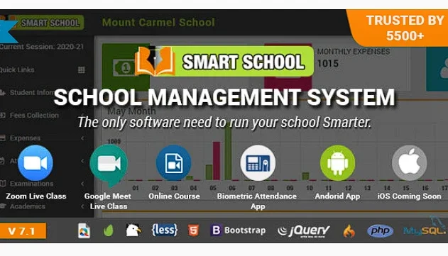 Smart School v.7.1 - Script PHP de Sistema de Gestão Escolar