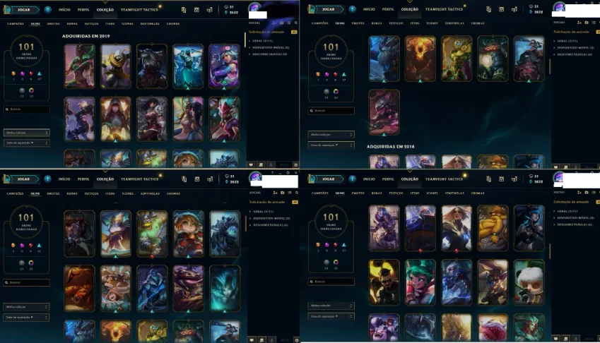 Conta LoL mestre muitas skins,runas e champs