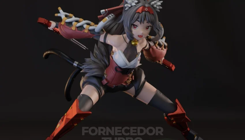 Nekomiya Mana 3D - Arquivo .Stl Para Impressão 3D