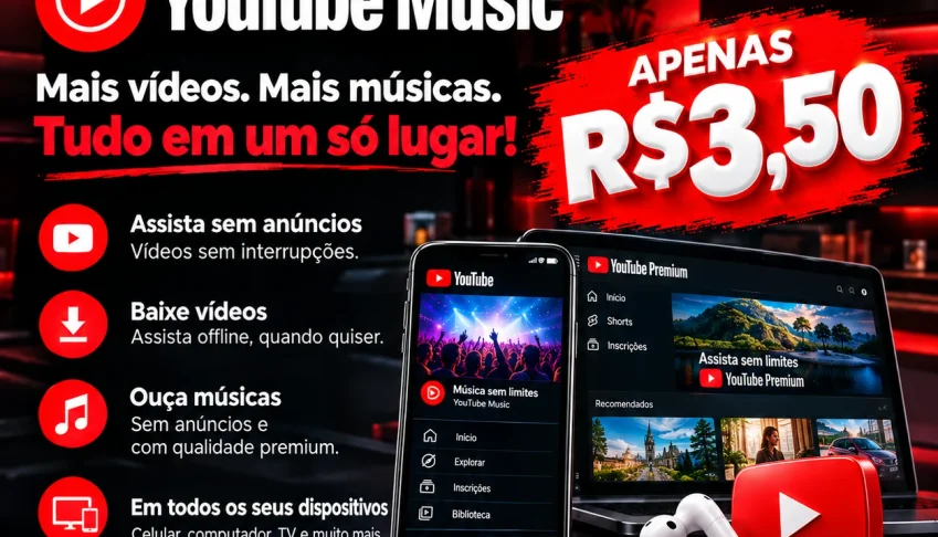 🎵 Youtube Premium / Music — 30 Dias 🎵