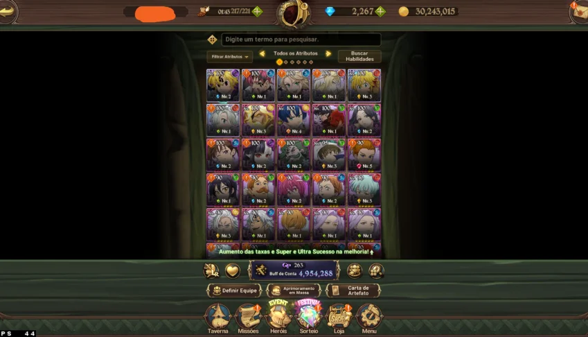 Conta 7Ds Gc - 5Kk De Cc + Odin 3/6 + Gawain 4/6 + 2.2K Dima