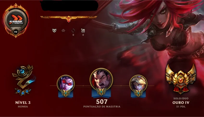 Vendo conta GOLD IV ; TODOS OS CAMPEÕES ; 294 SKINS