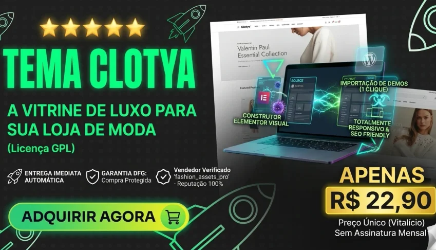 TEMA CLOTYA: A Vitrine de Luxo para sua Loja de Moda