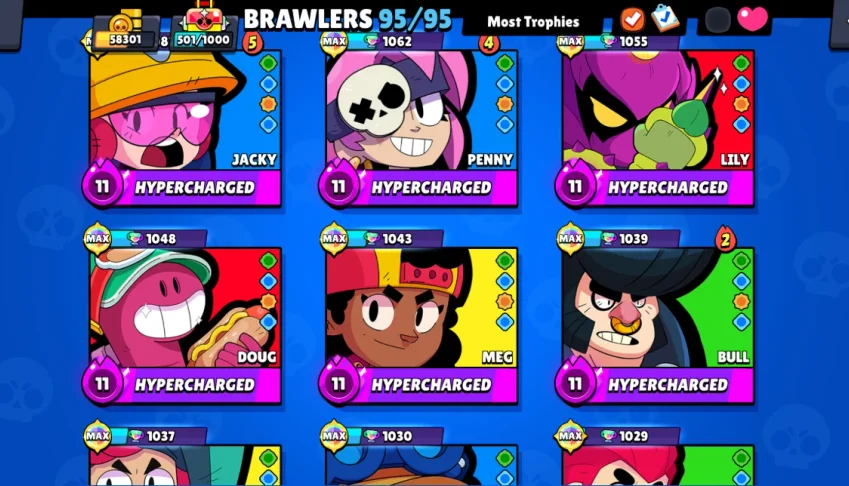 Conta Brawl Stars - Maioria full com hyper