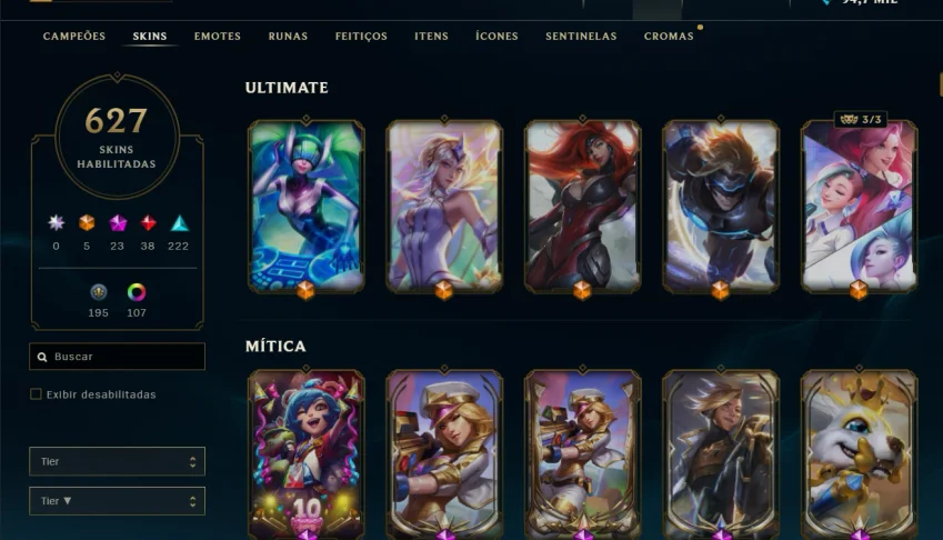 Conta Riot Premium/Exclusiva De 2012 ! Mais De 7K Gastos !