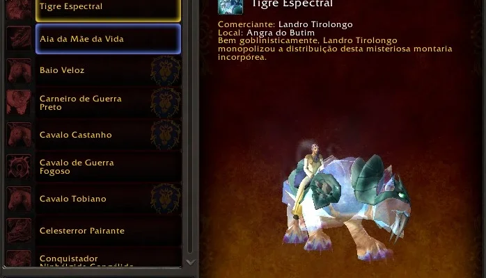 Conta World Of Warcraft Com Tigre Espectral + Desafio Ouro W