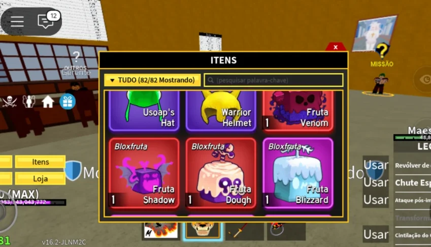 Conta de blox fruits