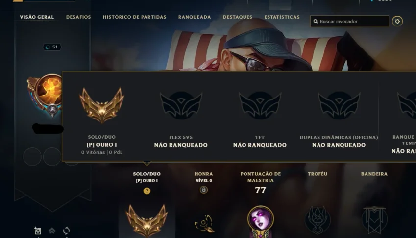 Conta de LOL
