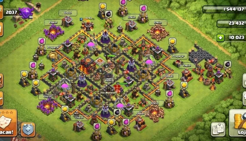 Conta do clash of clans full cv 11 com 10 mil gemas