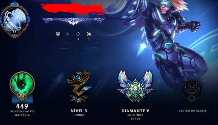 Conta League of Legends Diamante V- 135 Campeões- 196 Skins