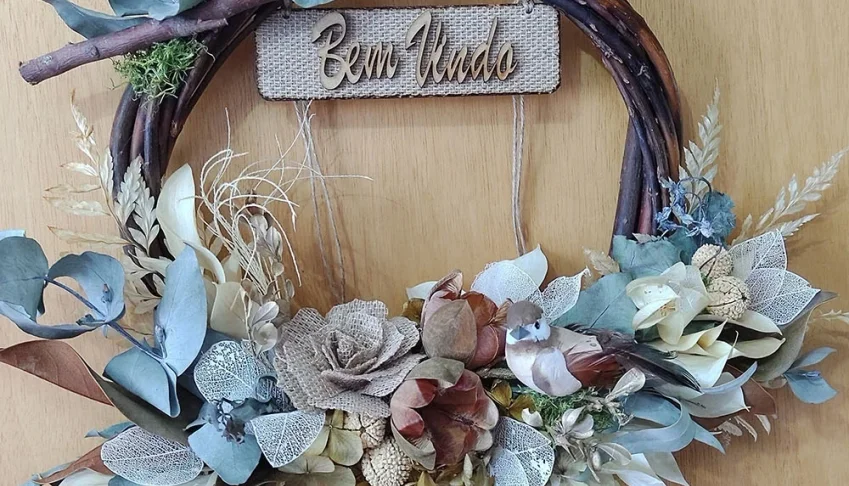 Guirlanda rústica - Bem Vindo