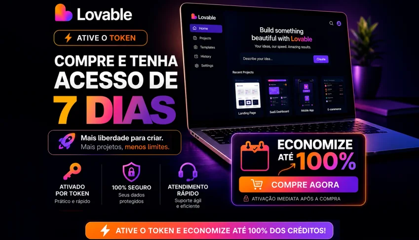 Lovable - Use sem limites Créditos - 7 dias