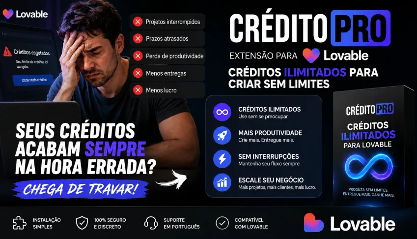 🥇 Extensão para Lovable | CréditoPRO