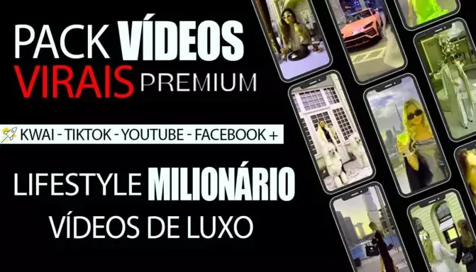 Vídeos Virais Lifestyle Milionários Pack Premium + Brindes