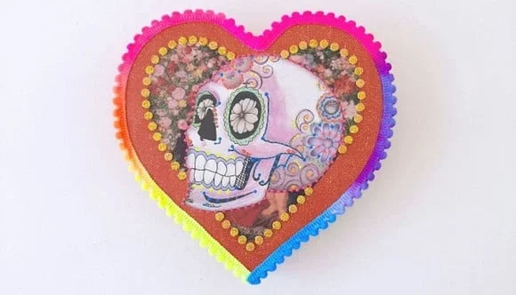 Quadro Box Caveira Mexicana 1