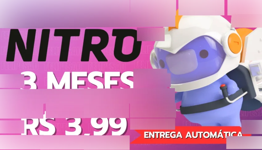 Discord Nitro Gaming 3 Mêses + 6 Impulsos + Brinde
