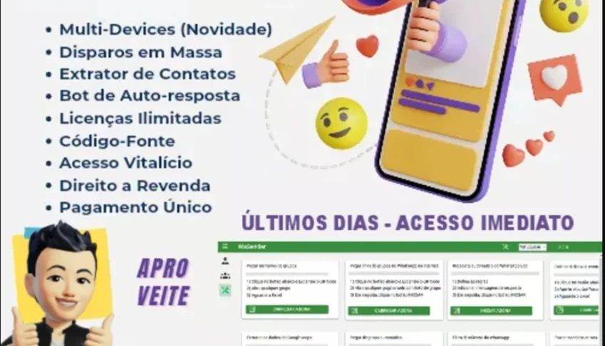 Wasender + Gerador de licença vitalício 3.5 - 2024