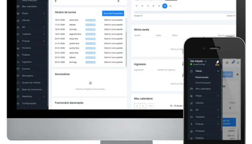 Organizador de Trabalho – RH, CRM e Gestão de Projetos