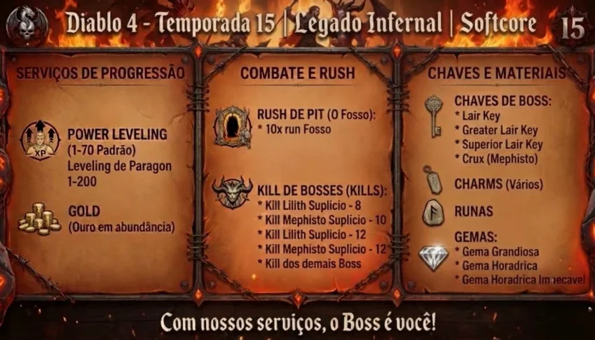 Diablo 4 Temporada 15 - Legado Infernal - Softcore