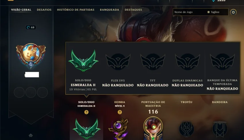 Esmeralda 2 com 50 Champs e 17 Skins