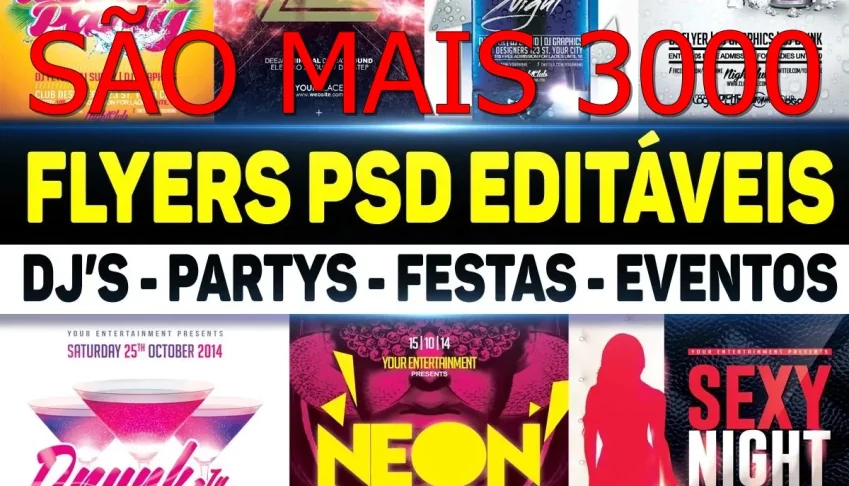 KIT DE BANNERS/FLYERS/PANFLETOS - 3000 TEMPLATES PARA PHOTOS