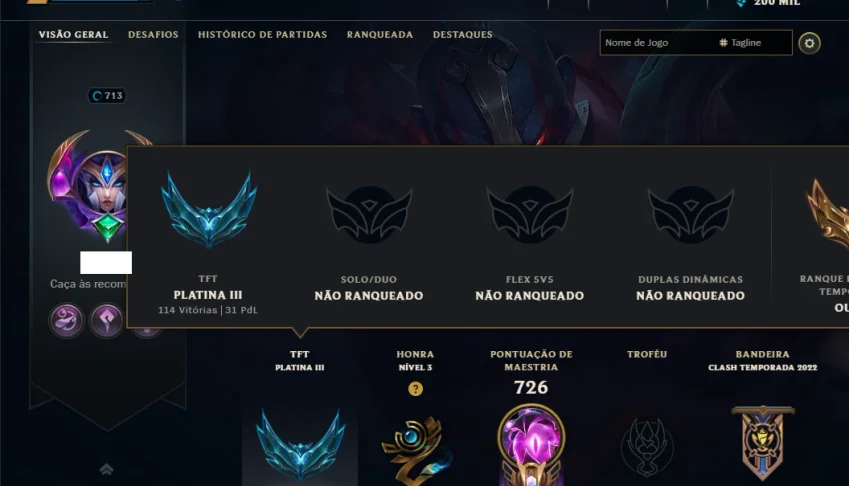 Unranked com TODOS os Champs e 255 Skins ( ADC / SUP / JG )