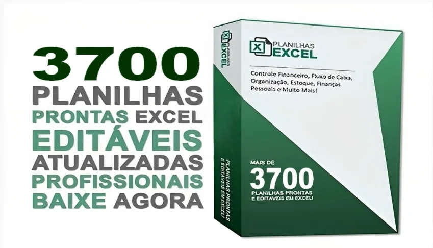 3700 Planilhas Prontas em Excel