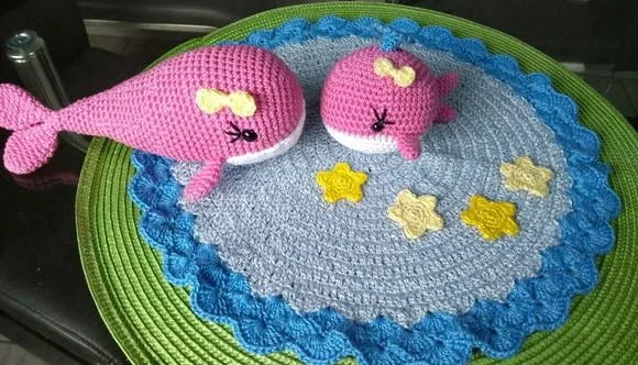 Kit Baby Naninha + Bichinho - Baleias