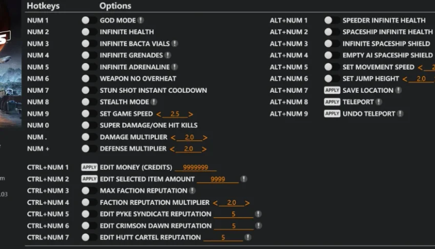 Star Wars Outlaws Hack