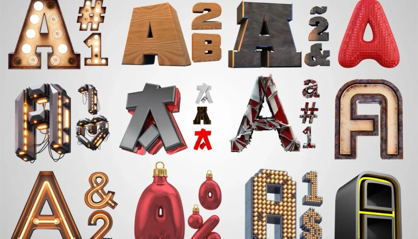 Pack exclusivo com Letras e número 3D