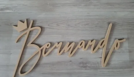 Letreiro Decorativo em Madeira Personalizado
