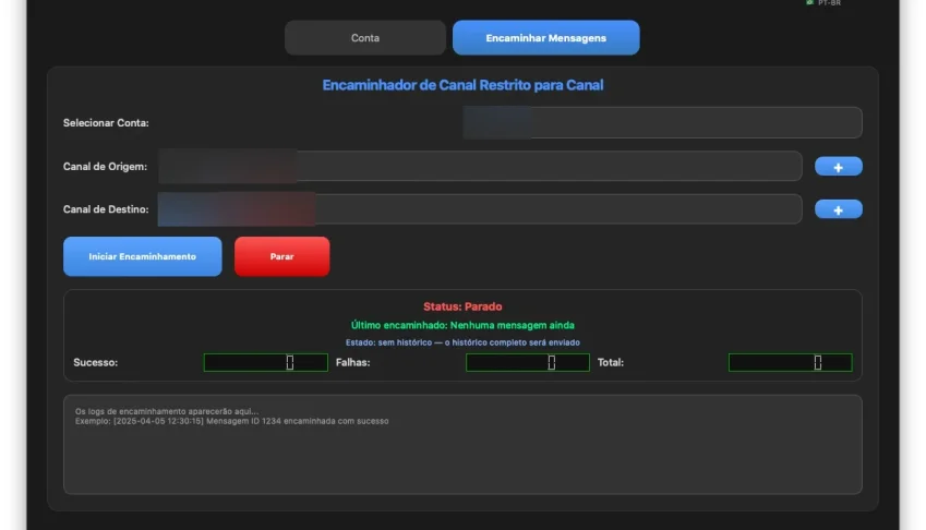 BOT Encaminhador Automático de Mensagens com Restrição