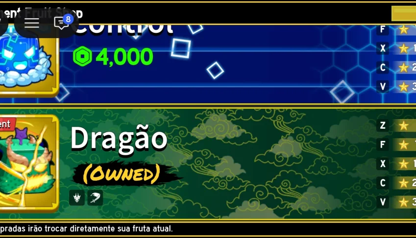 Conta de BLOX FRUTI super gemada